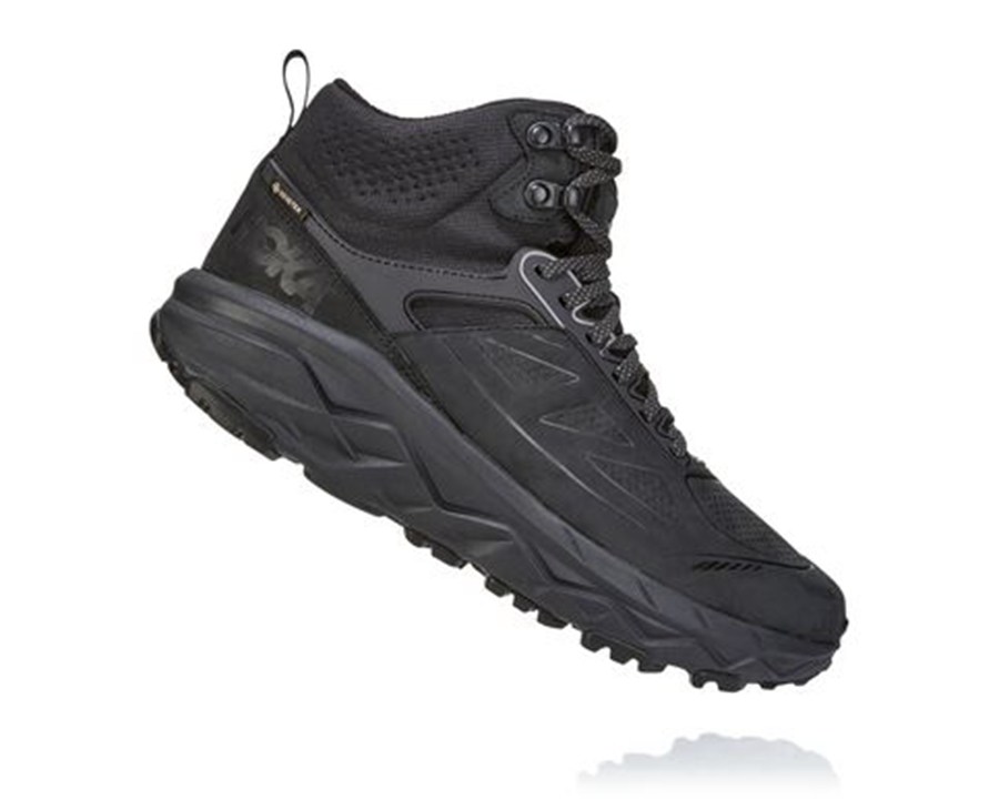 Botas De Montaña Hoka One One Hombre - Challenger Mid Gore-Tex - Negras - EMB680372